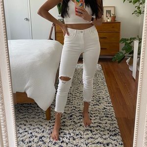 Cropped Levi 721 high rise skinny ankle jeans